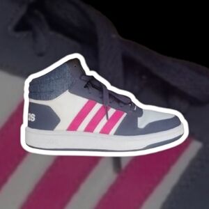 (EUC) adidas® Hoops 2.0 Mid Big Kid's Basketball Shoe - Size 5 Y